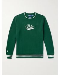 Polo Ralph Lauren - Wimbledon Felpa in jersey di misto cotone con logo ricamato - Lyst