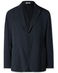 AURALEE - Unstructured Cotton And Silk-blend Twill Suit Jacket - Lyst