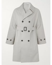 CONNOLLY Goodwood Cotton-gabardine Trench Coat - Grey