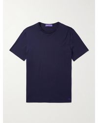 Ralph Lauren - Logo-Embroidered Cotton-Lisle T-Shirt - Lyst