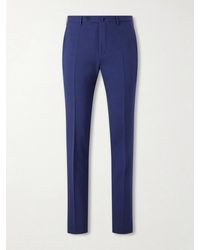 Slowear - Straight-Leg Pleated Virgin Wool, Silk And Linen-Blend Trousers - Lyst