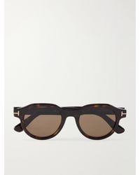 Tom Ford - Round-Frame Tortoiseshell Acetate Sunglasses - Lyst