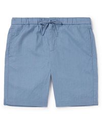 Frescobol Carioca - Felipe Straight-leg Cotton And Linen-blend Drawstring Shorts - Lyst