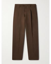 Boglioli - Straight-Leg Garment-Dyed Cotton-Blend Twill Trousers - Lyst