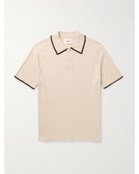 NN07 - Damon 6649 Silk And Cotton-blend Polo Shirt - Lyst