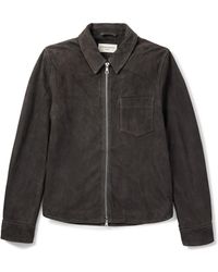 Officine Generale - Sid Suede Overshirt - Lyst