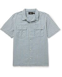 RRL - Convertible-collar Checked Cotton And Linen-blend Shirt - Lyst