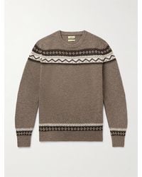 De Bonne Facture - Fair Isle Merino Wool Sweater - Lyst