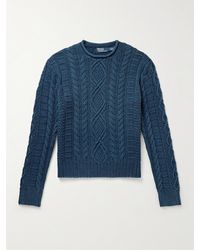 Polo Ralph Lauren - Slim-fit Cable-knit Cotton Sweater - Lyst