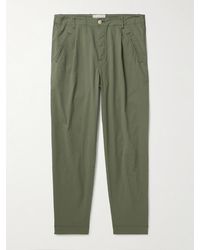 Folk - Assembly Tapered Stretch-cotton Seersucker Trousers - Lyst