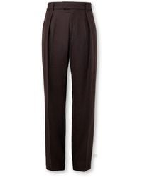 Loro Piana - Reinga Straight-Leg Wish Wool And Cashmere-Blend Trousers - Lyst