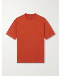 Casey Casey - Felix Gabardine-Trimmed Cotton-Jersey T-Shirt - Lyst