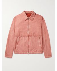 MR P. - Resist-dyed Cotton And Linen-blend Blouson Jacket - Lyst