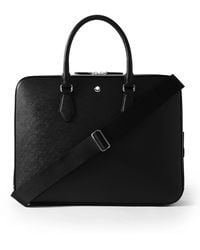 Montblanc - Textured-Leather Briefcase - Lyst