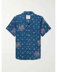 Kardo - Lamar Convertible-Collar Embroidered Printed Cotton-Voile Shirt - Lyst