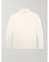 Umit Benan - Zefira Cashmere And Silk-Blend Polo Shirt - Lyst
