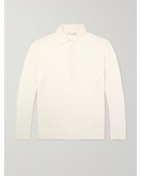 Umit Benan - Zefira Cashmere And Silk-blend Polo Shirt - Lyst