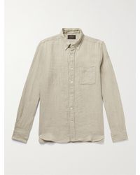 Beams Plus Button-down Collar Linen Shirt - Multicolour