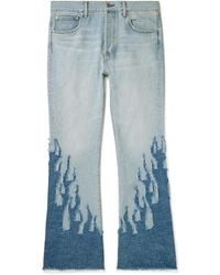 GALLERY DEPT. - La Blvd Flared Appliquéd Distressed Jeans - Lyst