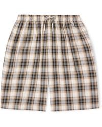 Acne Studios - Straight-Leg Checked Twill Drawstring Shorts - Lyst