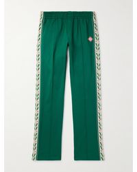 Casablancabrand - Laurel Straight-leg Logo-appliquéd Jersey Sweatpants - Lyst