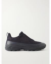ZEGNA - Triple Stitch Monte Rubber-Trimmed Suede Slip-On Sneakers - Lyst