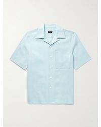 ZEGNA - Hemd aus "Oasi"-Leinen mit wandelbarem Kragen - Lyst