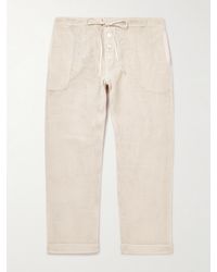 Bode - Straight-leg Macramé Cotton Drawstring Trousers - Lyst