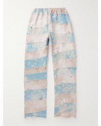 Liberal Youth Ministry - Straight-Leg Bleached Distressed Cotton-Jersey And Terry Sweatpants - Lyst