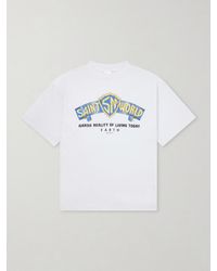 SAINT Mxxxxxx - Saint World Logo-print Cotton-jersey T-shirt - Lyst