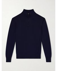Canali - Cotton Half-Zip Sweater - Lyst