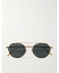 Dior - Diorblacksuit R6u Aviator-style Gold-tone Sunglasses - Lyst