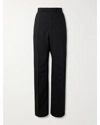 Rick Owens - Geth Straight-Leg Grain De Poudre Wool Trousers - Lyst