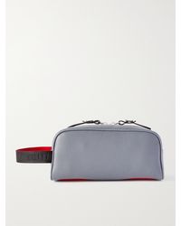 Christian Louboutin Full-grain Leather Wash Bag - Grey