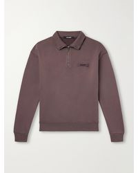 Jacquemus - Logo-Appliquéd Cotton-Jersey Half-Zip Sweatshirt - Lyst