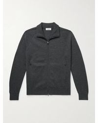 Piacenza 1733 - Slim-fit Virgin Wool Zip-up Cardigan - Lyst