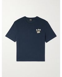 A.P.C. - Disco Logo-print Organic Cotton-jersey T-shirt - Lyst
