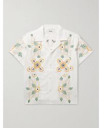 Bode - Buttercup Hemd aus Baumwoll-Voile mit Stickereien und Reverskragen - Lyst