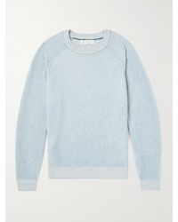 Brunello Cucinelli - Striped Ribbed Cashmere Sweater - Lyst