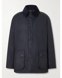 Barbour - Ashby Corduroy-trimmed Waxed-cotton Jacket - Lyst