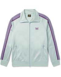 Needles - Webbing-Trimmed Logo-Embroidered Tech-Jersey Track Jacket - Lyst