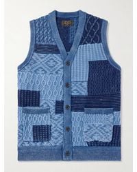Beams Plus - Patchwork-Dyed Cotton Sweater Vest - Lyst
