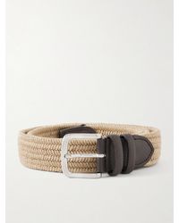 MR P. - 3.5Cm Leather-Trimmed Woven Belt - Lyst