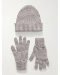 Johnstons of Elgin - Ribbed Gloves And Beanie Cashmere Set - Lyst