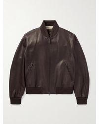 Loro Piana - Leather Bomber Jacket - Lyst