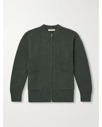 FRIZMWORKS - Ribbed-Knit Wool-Blend Zip-Up Cardigan - Lyst