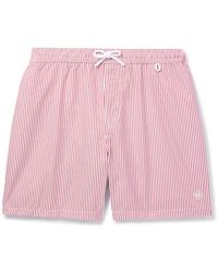 Loro Piana - Bay Straight-leg Mid-length Striped Swim Shorts - Lyst