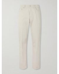 dunhill - Tapered Cotton-blend Twill Trousers - Lyst