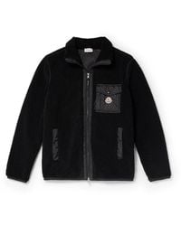Moncler - Logo-appliquéd Nylon-trimmed Fleece Jacket - Lyst