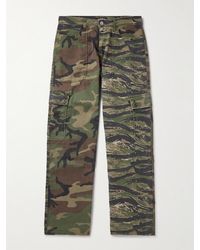 CHERRY LA - Straight-leg Camouflage-print Cotton-canvas Trousers - Lyst
